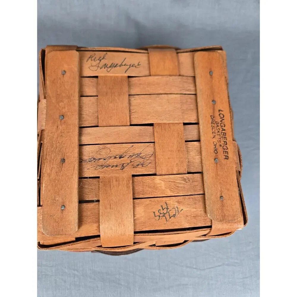 Longaberger 1989 Sponsor Share the Tradition Basket ~ Award Basket Signed by Fam